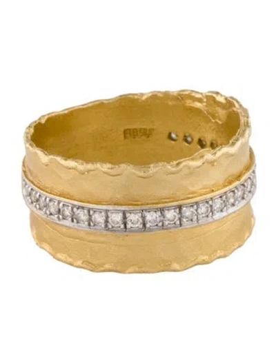 Pre-owned I. Reiss 14k Diamond Gallery Band In Multi