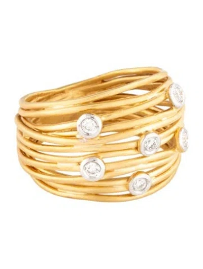 Pre-owned I. Reiss 14k Diamond Gallery Band In Multi