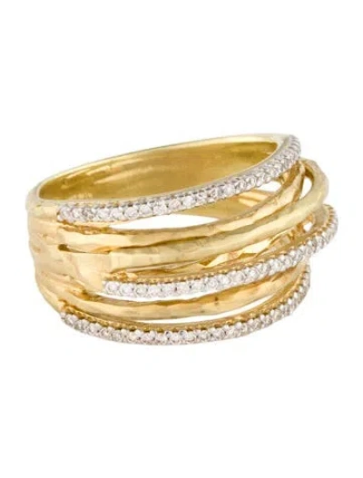 Pre-owned I. Reiss 14k Diamond Gallery Ring In Multi