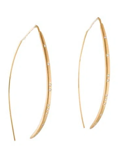 Pre-owned I. Reiss 14k Diamond Hoop Earrings In Multi