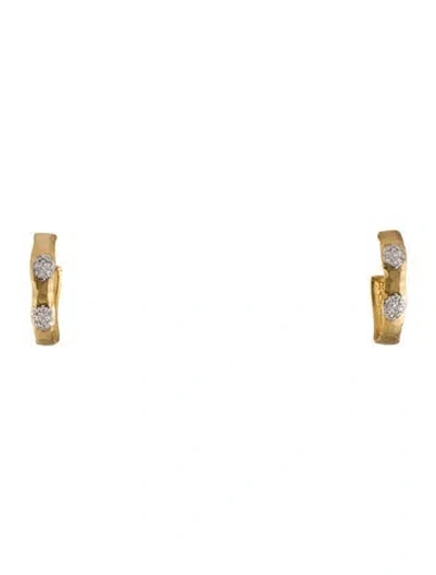 Pre-owned I. Reiss 14k Diamond Hoop Earrings In Multi