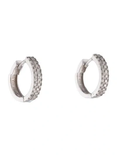 Pre-owned I. Reiss 14k Diamond Huggie Earrings In Multi