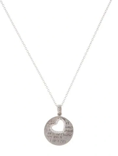 Pre-owned I. Reiss 14k Diamond Love Pendant Necklace, 16" In Multi