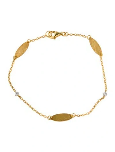 Pre-owned I. Reiss 14k Diamond Marquise Station Bracelet, 7.25" In Multi