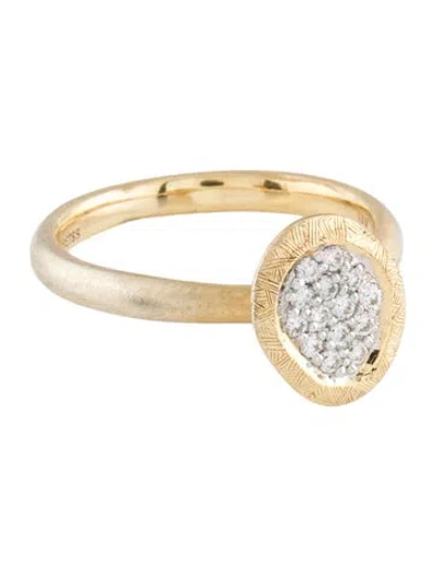 Pre-owned I. Reiss 14k Diamond Marquise Textured Ring In Multicolor