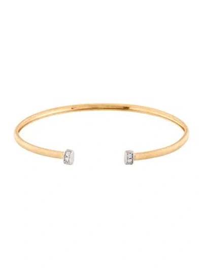 Pre-owned I. Reiss 14k Diamond Open Bangle Bracelet, 7" In Multi
