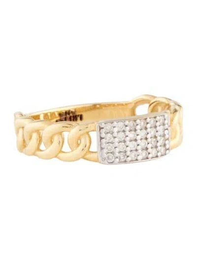 Pre-owned I. Reiss 14k Diamond Open Link Band In Multi