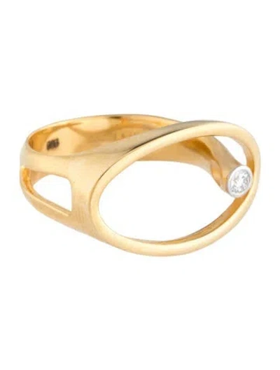 Pre-owned I. Reiss 14k Diamond Open Oval Ring In Multicolor