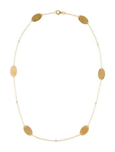 Pre-owned I. Reiss 14k Diamond Oval Station Necklace, 16.5" In Multi