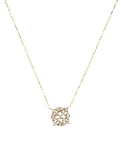 Pre-owned I. Reiss 14k Diamond Pendant Necklace, 16" In Multi