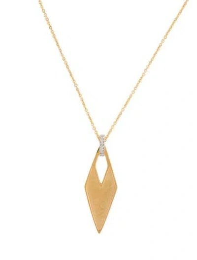 Pre-owned I. Reiss 14k Diamond Pendant Necklace, 16" In Multi