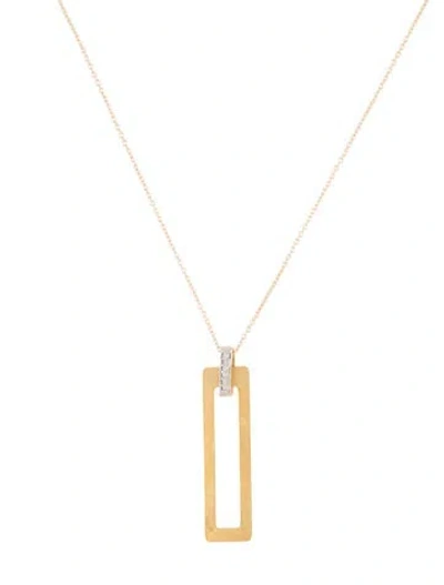 Pre-owned I. Reiss 14k Diamond Pendant Necklace, 16" In Multi