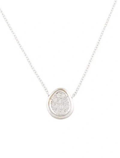 Pre-owned I. Reiss 14k Diamond Pendant Necklace, 16" In Multi