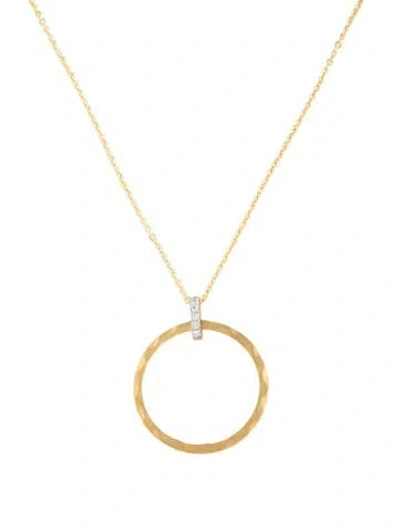 Pre-owned I. Reiss 14k Diamond Pendant Necklace, 16" In Multicolor