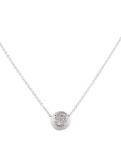 Pre-owned I. Reiss 14k Diamond Round Pendant Necklace, 16.25" In Multi