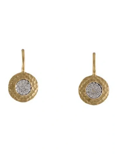 Pre-owned I. Reiss 14k Diamond Small Gallery Drop Earrings In Multi