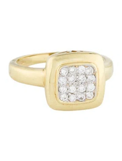 Pre-owned I. Reiss 14k Diamond Square Cocktail Ring In Multi