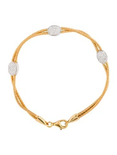 Pre-owned I. Reiss 14k Diamond Station Bracelet, 7.25" In Multi
