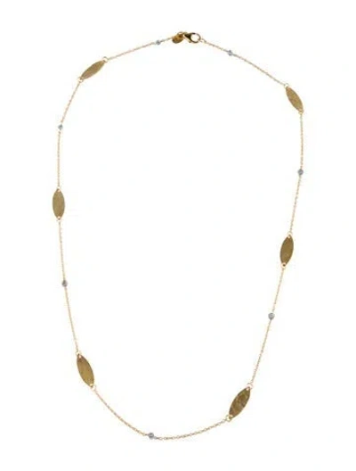 Pre-owned I. Reiss 14k Diamond Station Chain Necklace, 18.25" In Multi