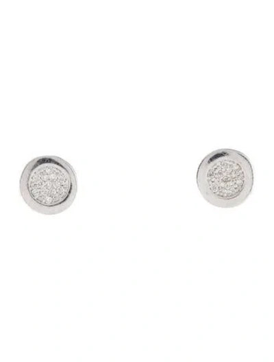 Pre-owned I. Reiss 14k Diamond Stud Earrings In Multi