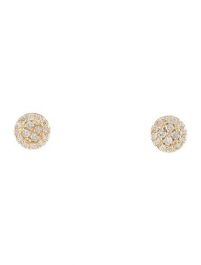 Pre-owned I. Reiss 14k Diamond Stud Earrings In Multi