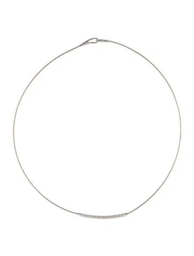 Pre-owned I. Reiss 14k Diamond Super Flex Wire Necklace, 16" In Multi