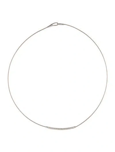Pre-owned I. Reiss 14k Diamond Super Flex Wire Necklace, 16" In Multicolor