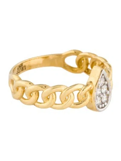 Pre-owned I. Reiss 14k Diamond Teardrop Cocktail Ring In Multi