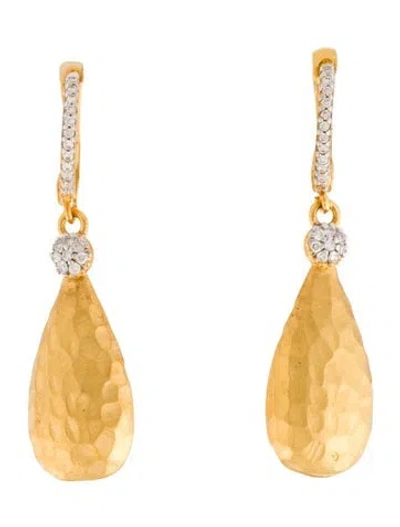 Pre-owned I. Reiss 14k Diamond Teardrop Earrings In Multi