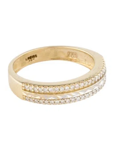 Pre-owned I. Reiss 14k Diamond Textured Band In Multi