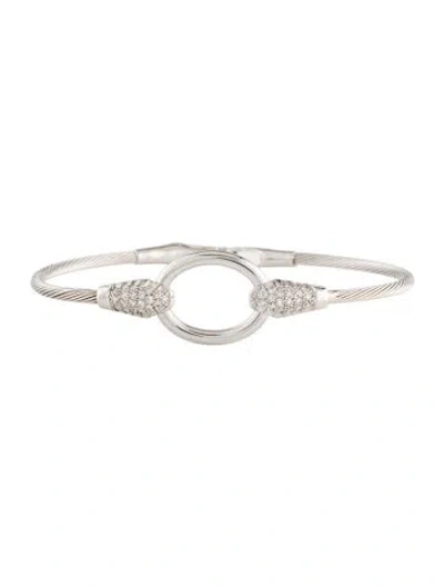 Pre-owned I. Reiss 14k Diamond Wire Bracelet, 6" In Multicolor