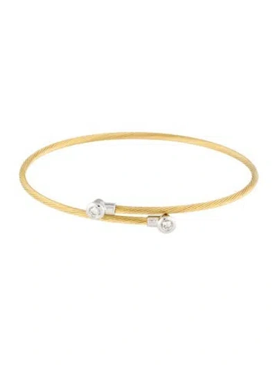 Pre-owned I. Reiss 14k Diamond Wire Bracelet, 6.25" In Multi