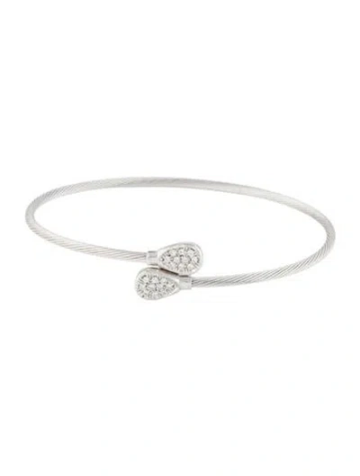 Pre-owned I. Reiss 14k Diamond Wire Cuff, 7" In Multi