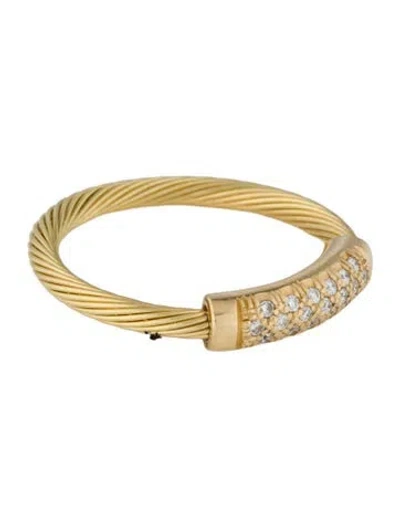 Pre-owned I. Reiss 14k Diamond Wire Id Ring In Multi
