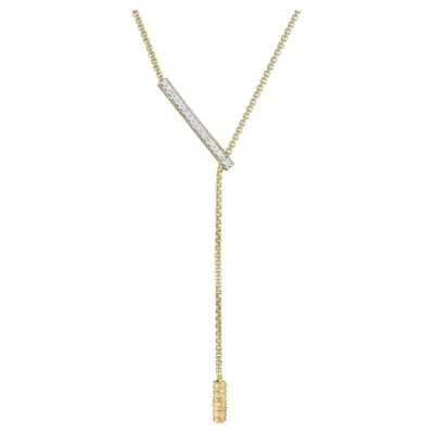 Pre-owned I. Reiss 14k Gold 0.17 Ct. Tw. Lariat Necklace In Multi