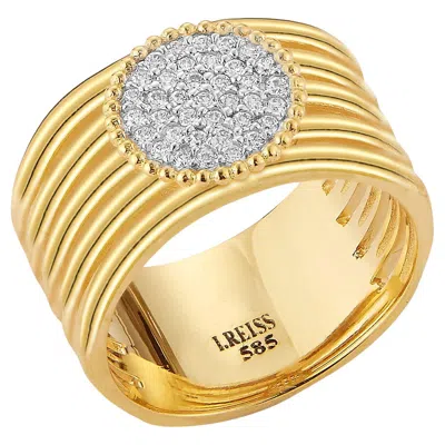 Pre-owned I. Reiss 14k Gold 0.22 Ct. Tw. Cut-out Ring In Multi