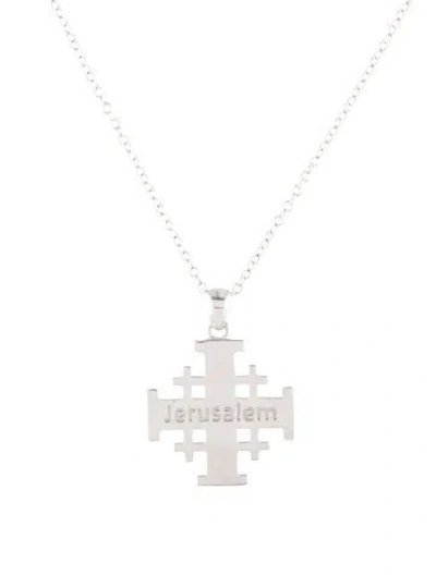 Pre-owned I. Reiss 14k Jerusalem Cross Pendant Necklace, 16" In Multi