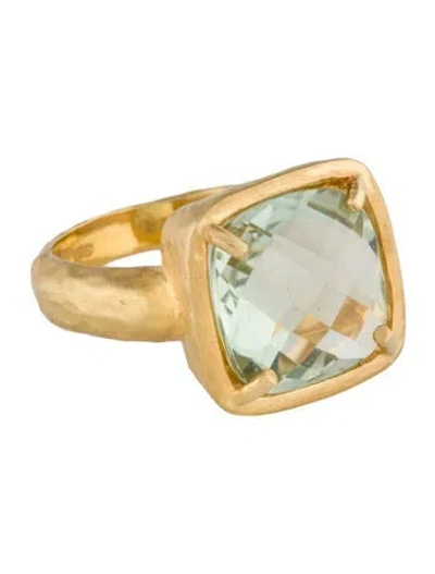 Pre-owned I. Reiss 14k Prasiolite Cocktail Ring In Multi