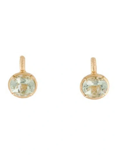 Pre-owned I. Reiss 14k Prasiolite Drop Earrings In Multicolor