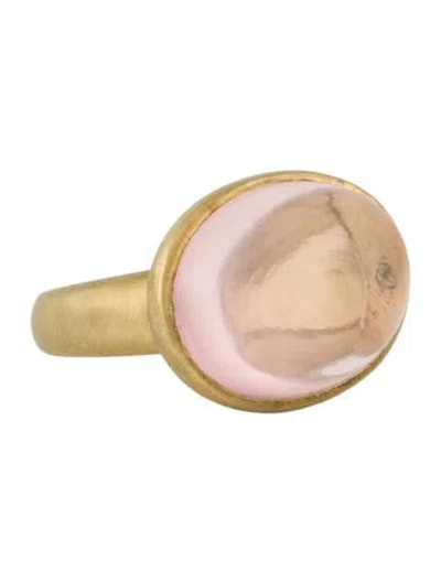 Pre-owned I. Reiss 14k Rose Quartz Cocktail Ring In Multi