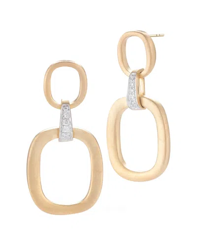 I. Reiss 14k Two-tone 0.10 Ct. Tw. Diamond Link Earrings In Gold