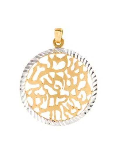 Pre-owned I. Reiss 14k Two-tone Pendant In Multi