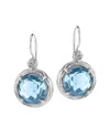I. Reiss Color Collection 14k 2.78 Ct. Tw. Diamond & Blue Topaz Earrings
