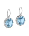 I. Reiss Color Collection 14k 2.78 Ct. Tw. Diamond & Blue Topaz Earrings