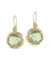 I. Reiss Color Collection 14k 2.78 Ct. Tw. Diamond & Green Amethyst Earrings In Green