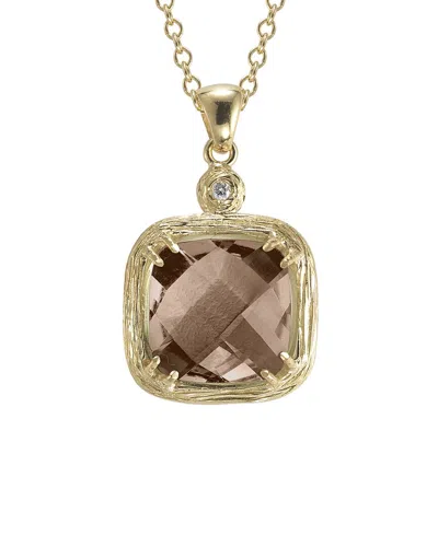 I. Reiss Color Collection 14k 3.77 Ct. Tw. Diamond & Smokey Topaz Necklace