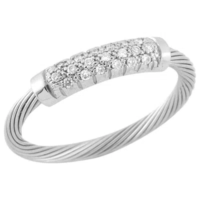 Pre-owned I. Reiss Handcrafted 14 Karat White Gold Wire Id Ring