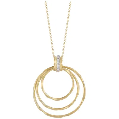 Pre-owned I. Reiss Handcrafted 14 Karat Yellow Gold Cascading Circles Pendant