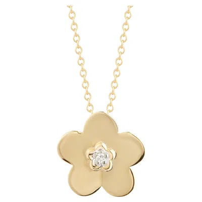 Pre-owned I. Reiss Hand-crafted 14 Karat Yellow Gold Daisy Flower Pendant
