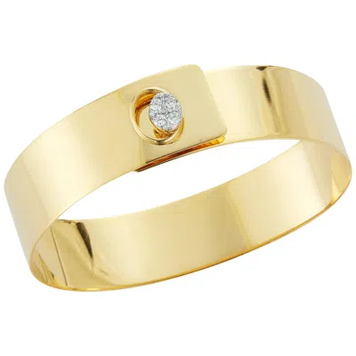 Pre-owned I. Reiss Handcrafted 14 Karat Yellow Gold High Polished Bangle Bracelet